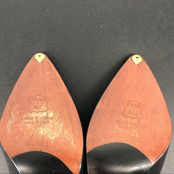 Stuart Weitzman Black Crystal Metal High Heels Pumps with Box - Picture 14 of 16